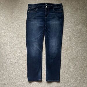 White House Black Market Dark Blue Crop Jeans